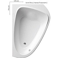Акриловая ванна Ravak LOVE STORY II C761000000 P белая