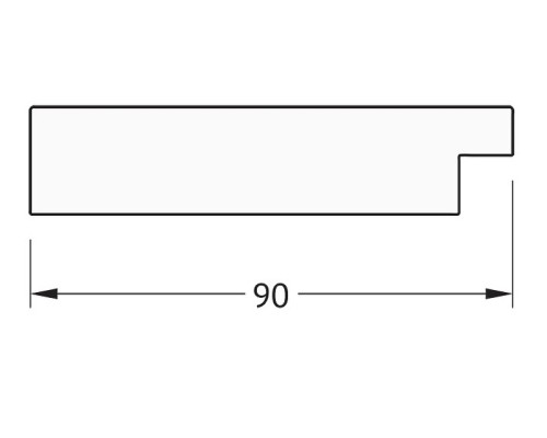 Зеркало Evoform Definite Floor 201х81 BY 6011 в багетной раме - Волна хром 90 мм