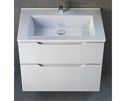 Тумба под раковину Jorno Slide 75 Sli.01.75/P/W подвесная Белая