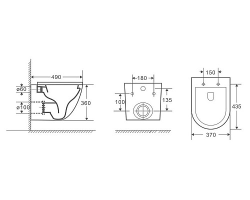 Унитаз Grossman GR-4455SQ подвесной с сиденьем Микролифт