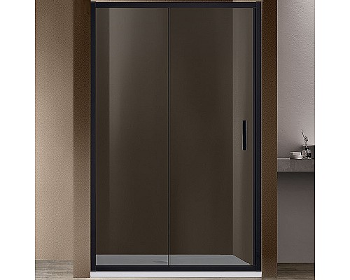 Душевая дверь Vincea Garda 120 VDS-1G120CGB профиль Черный стекло тонированное
