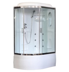 Душевая кабина Royal Bath ВК 120x80 с гидромассажем задние стенки Белые