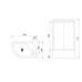 Душевая кабина Royal Bath ВК 120x80 с гидромассажем задние стенки Белые