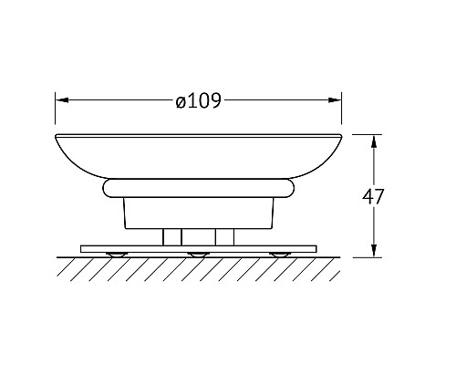 Держатель с мыльницей настольный (матовое стекло; хром) Artwelle AWE 002
