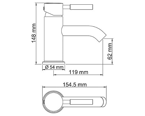 Смеситель для умывальника WasserKRAFT 4105