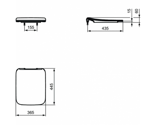 Унитаз Ideal Standard Strada II AquaBlade T359801 приставной с сиденьем Микролифт