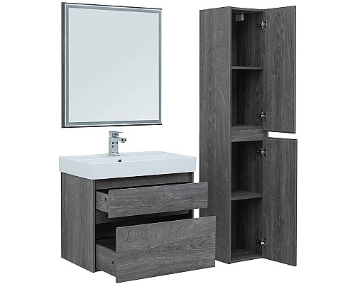 Тумба под раковину Aquanet Nova Lite 75 242273 подвесная Дуб рошелье