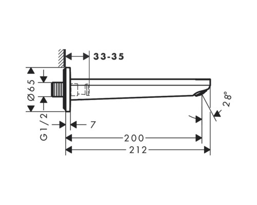 Излив для смесителя Hansgrohe Rebris E 72431000 Хром