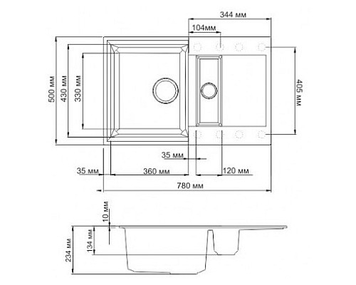 Кухонная мойка Omoikiri Sakaime 78-2-BL 4993114 черный