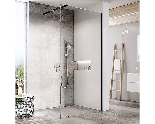 Душевая перегородка Ravak Walk-In Wall 80 GW9W40300Z1 профиль Черный стекло Transparent