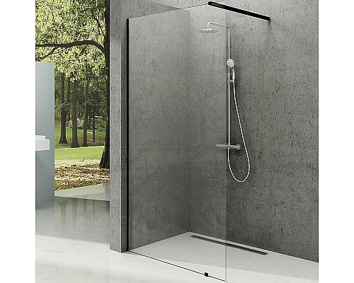 Душевая перегородка Ravak Walk-In Wall 80 GW9W40300Z1 профиль Черный стекло Transparent