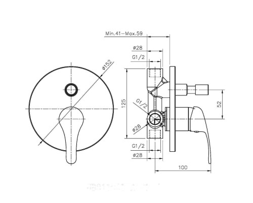 Смеситель для душа Orange Otto M22-500cr Хром