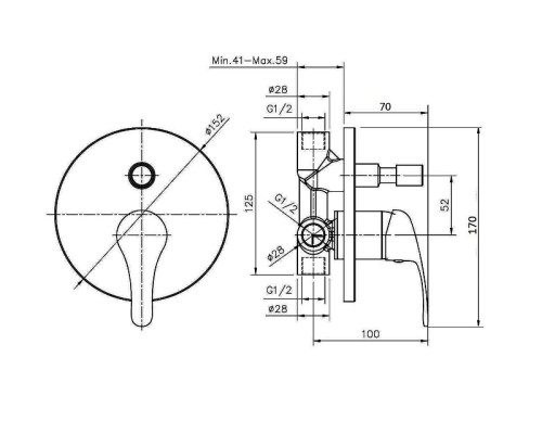 Смеситель для душа Orange Otto M22-500cr Хром