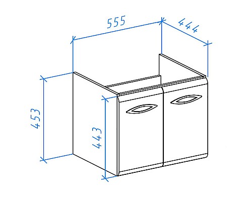 Тумба под раковину Bellezza Джела 60 4639809540019 подвесная Белая