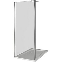 Душевая стенка Good Door Fantasy SP-80-C-CH 80 профиль Хром стекло прозрачное