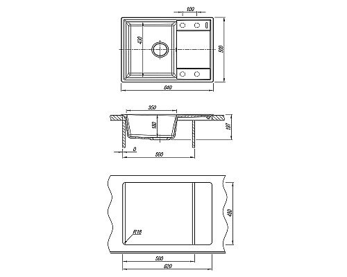 Кухонная мойка Lemark Imandra 640 9910023 Серый шелк