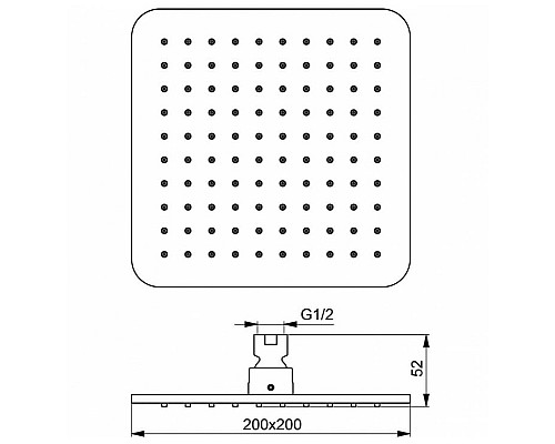Верхний душ Ideal Standard Ideal Rain B0024XG Черный шелк