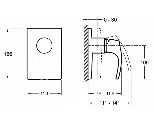Встраиваемый смеситель для душа Jacob Delafon E98712CP