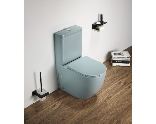 Унитаз компакт CeramaLux 2166XMLG Зеленый матовый с бачком и сиденьем Микролифт