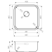 Кухонная мойка Omoikiri Omi 44-U,IF-IN Quadro 4993494 нержавеющая сталь
