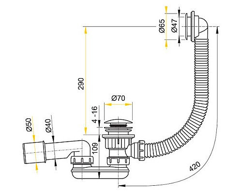 Глубокий поддон Ravak SABINA 50 X01315