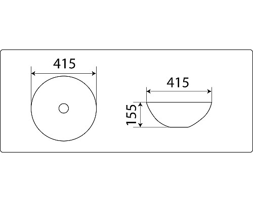 Раковина CeramaLux 41 104B Черная