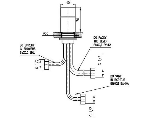 Переключатель потоков Rav Slezak MD0449 Хром