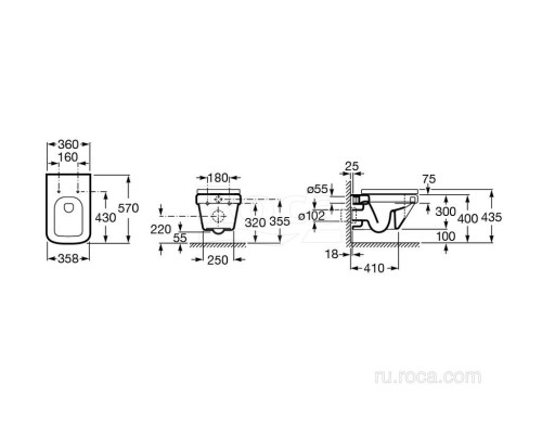 Чаша Roca Dama-N 346787000 подвесная
