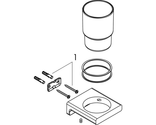 Стакан для зубных щеток Hansgrohe AddStoris 41749340 Шлифованный черный хром