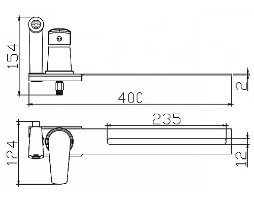 Гигиенический душ со смесителем Orange Sofi M43-831cr Хром