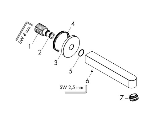 Излив для смесителя Hansgrohe Finoris 76410000 Хром
