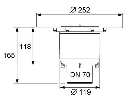 Сифон вертикальный TECE drainpoint S DN 70 3603600