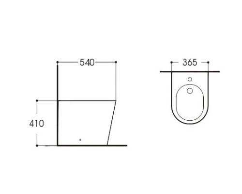 Биде Aquatek Вега AQ1058-00 Белое