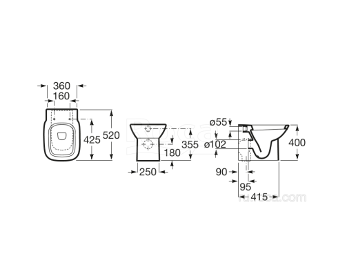 Чаша Roca Debba 347996000 напольная