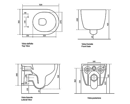 Унитаз Galassia Dream 7334 подвесной Белый без сиденья