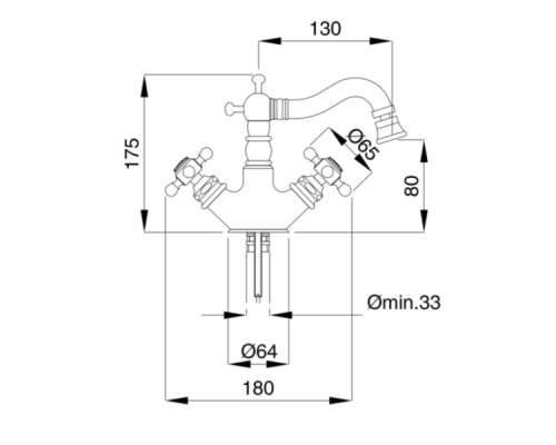 Смеситель для биде Migliore Arcadia 18393 Золото