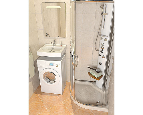 Раковина Altasan Kompakt 50x50 UPP50s на стиральную машину Белая