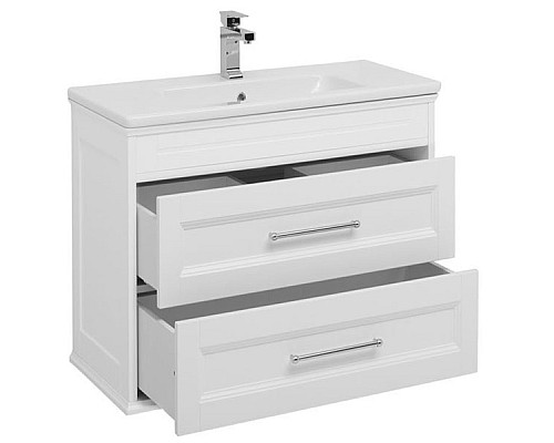 Тумба под раковину Aquanet Бостон 100 209678 подвесная Белый матовый