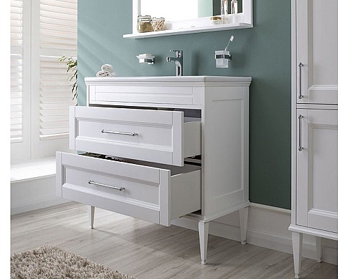 Тумба под раковину Aquanet Бостон 100 209678 подвесная Белый матовый