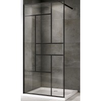 Душевая перегородка Abber Immer Offen 120 AG63120B8 профиль Черный стекло прозрачное