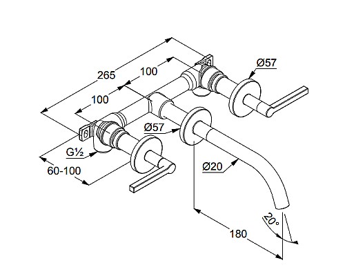 Смеситель для раковины Kludi Nova Fonte 201440515 Хром