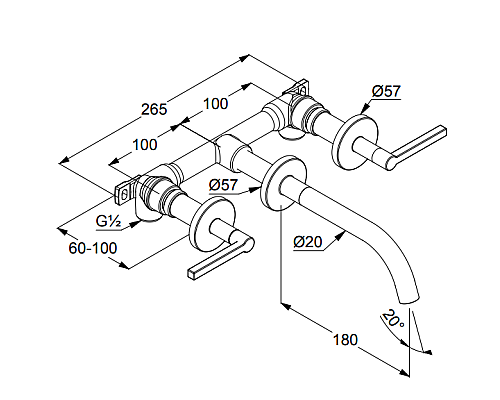 Смеситель для раковины Kludi Nova Fonte 201440515 Хром