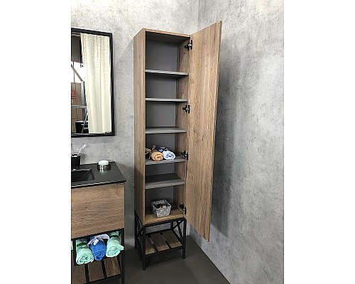 Шкаф пенал Comforty Бредфорд 40 00004148004 Дуб темный