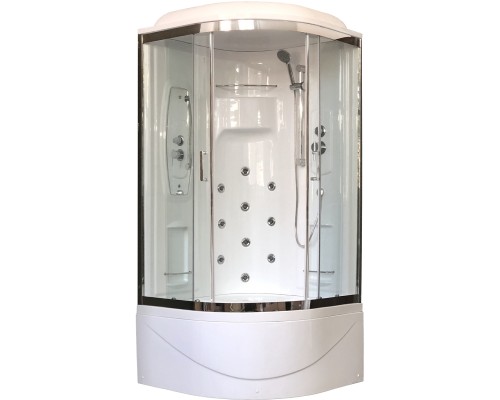 Душевая кабина Royal Bath NRW 90x90 с гидромассажем задняя стенка Белая