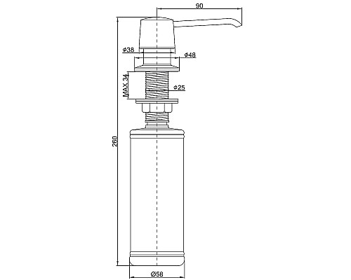 Дозатор для кухни Paulmark Sauber D001-BR