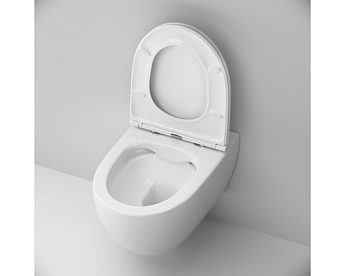 Унитаз подвесной безободковый AM.PM Awe с сиденьем микролифт C111700SC