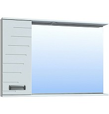 Зеркало со шкафом Vigo Diana 100 L z.DIA.100.L.El с подсветкой Белое с электровыключателем