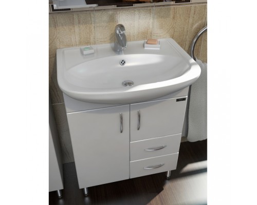 Тумба под раковину СанТа Сити 60 2 ящика Белая