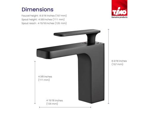 Смеситель для раковины Timo Torne 4361/03F черный