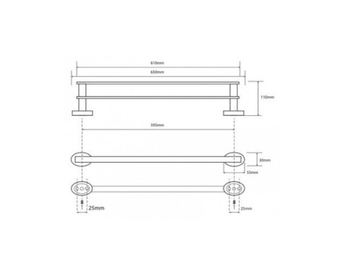 Полотенцедержатель двойной Bemeta 118404051
